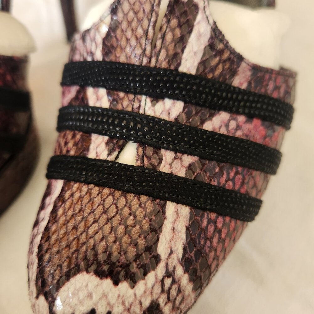 Stuart Weitzman Rare T Strap Python Heels Size 7 - image 5